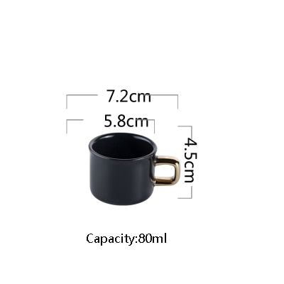 Black Gold Coffee Mugs
